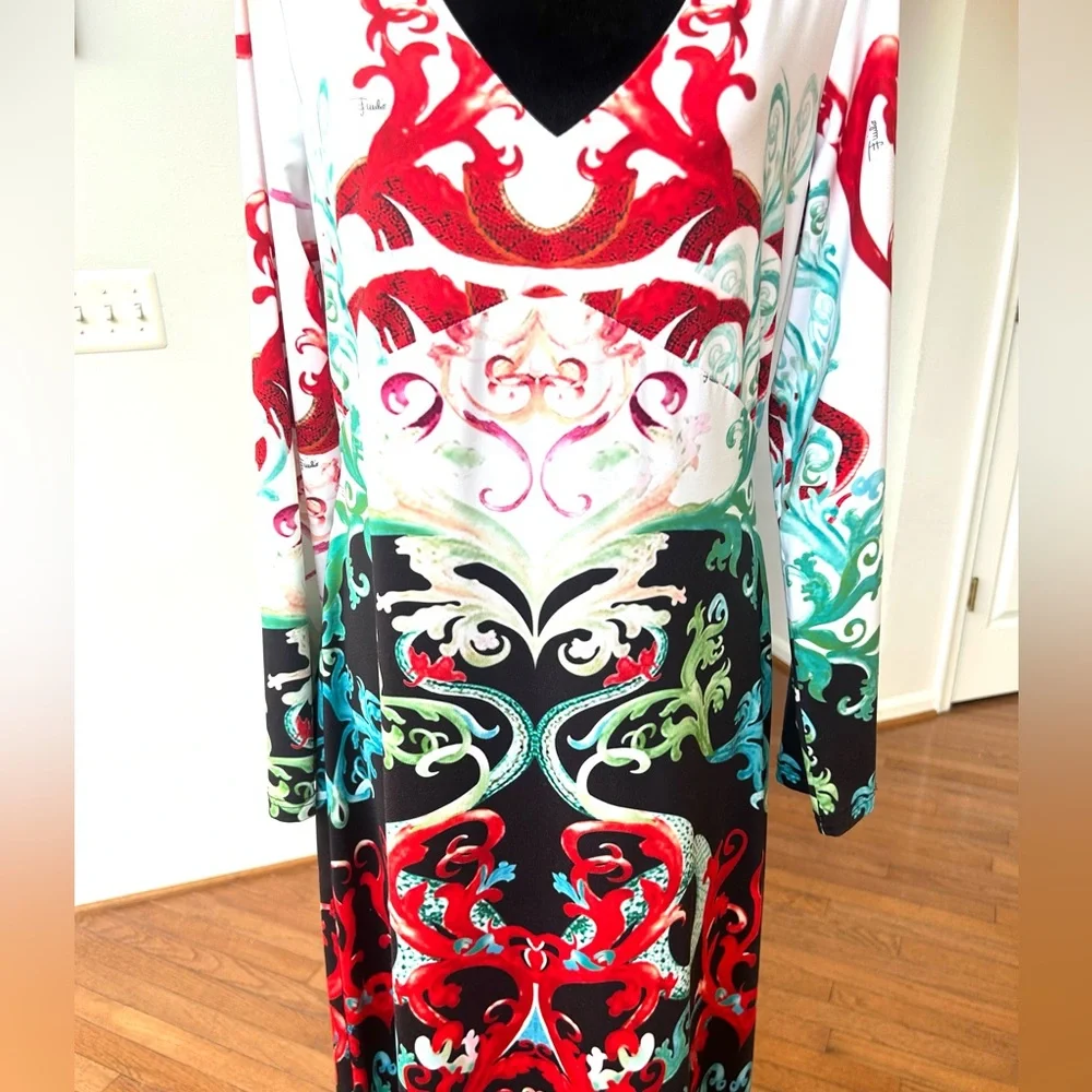 Emilio Pucci Firenze Maxi Vibrant Abstract Prints Dress 10 - Picture 16 of 17